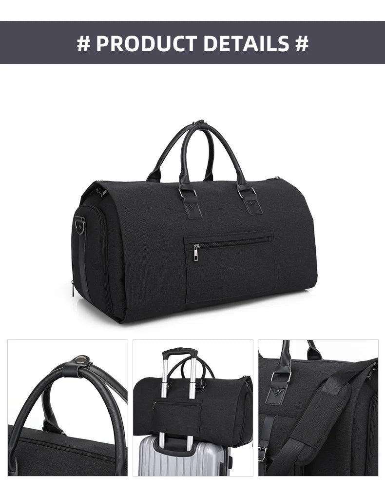 Men's Hand Luggage Bag Sport Travel Bags Large Capacity Garment Handbag Folding Business Shoulder Bags Shoes Compartment XM137