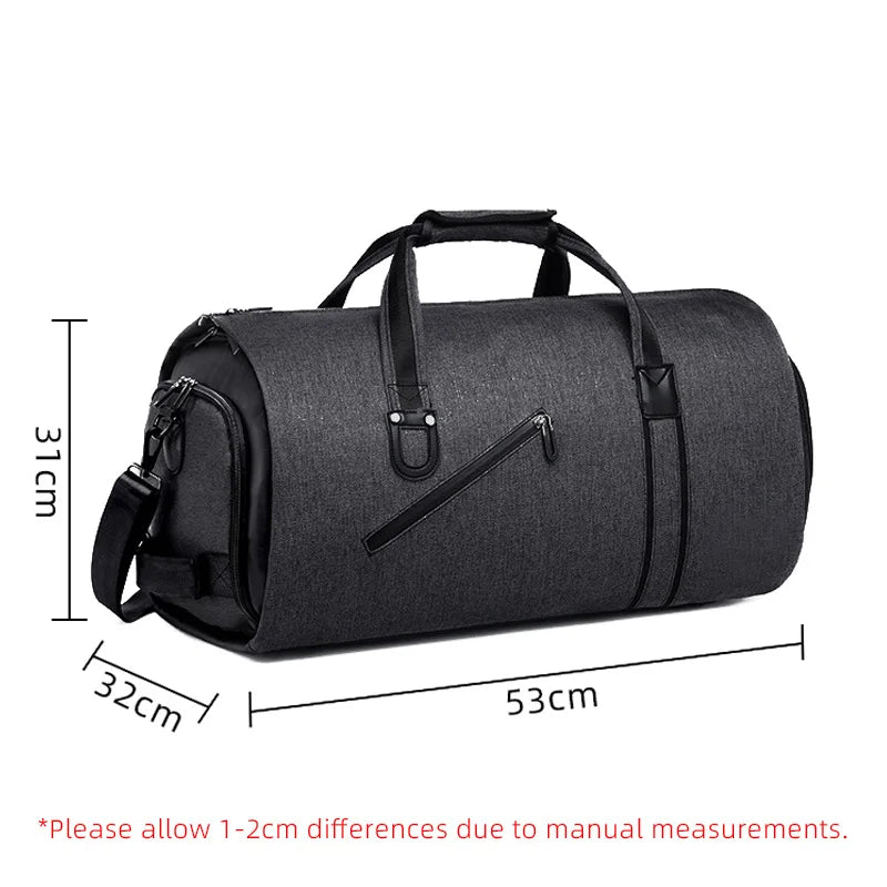 Men's Hand Luggage Bag Sport Travel Bags Large Capacity Garment Handbag Folding Business Shoulder Bags Shoes Compartment XM137