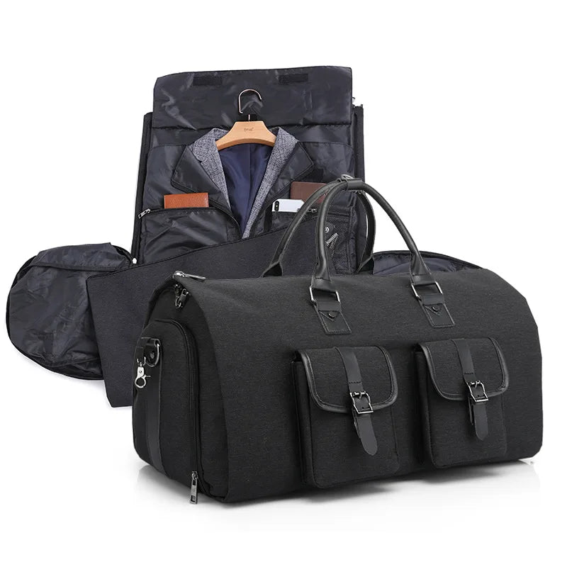 Men's Hand Luggage Bag Sport Travel Bags Large Capacity Garment Handbag Folding Business Shoulder Bags Shoes Compartment XM137